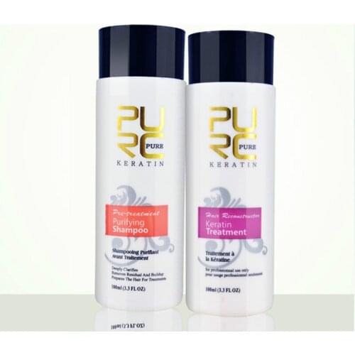 Straightening hair Repair and straighten damage hair products Brazilian keratin treatment + purifying shampoo
