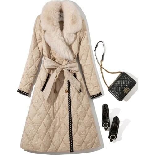 Trendy Plaid Coats Long Winter Wool Blended Turn-down Collar Sashes Warm Thick Women Slim 5XL Large Overcoats Jackets 2020