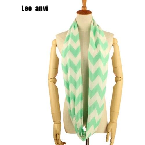 Leo anvi Jersey Knit Print rainbow Chevron Infinity Scarf Loop Circle Cowl Ladies Fashion Womens Gift Double ring scarf