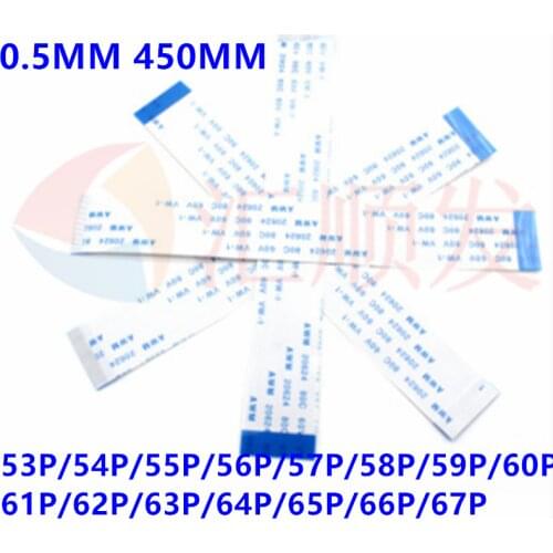 1000pcs! 0.5MM 450MM FFC/FPC flat soft line FFC connection line electronic line 45CM 53P/54P/55P/56P/57P/58P/59P/60P/61P/62P/63P
