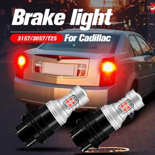 2pcs LED Brake Light Blub Lamp 3157 3057 T25 P27/7W Canbus No Error For Cadillac Escalade EXT ESV Seville CTS 2003-2007