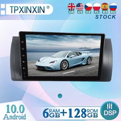 6+128GB For BMW E39 Android 10 Radio Player Car GPS Navigation Head Unit Car Radio with Screen WIFI DSP CARPLAY