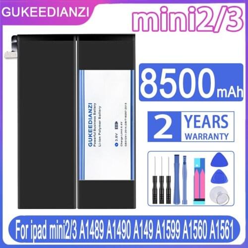 GUKEEDIANZI Replacement Battery 8500mAh For iPad mini 2 / 3 A1489 A1490 A149 A1599 A1560 A1561 mini2 mini3