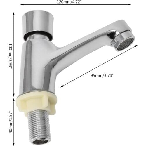 Auto Self Closing Water Saving Tap Bathroom Basin Cold Faucet Delay Push Button