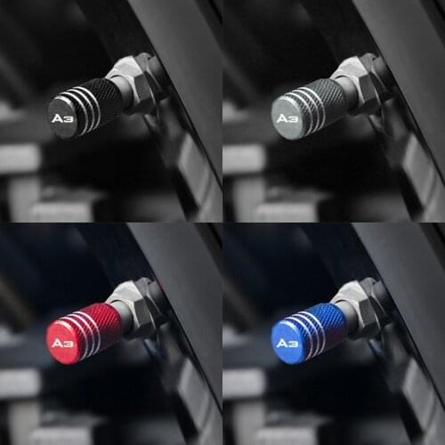 Newest Car Accessories 4Pcs Car Wheel Tires Valves Tyre Stem Air Cap Airtight Cover for Audi A3 A4 Q3 Q5 Q7 S8 TT