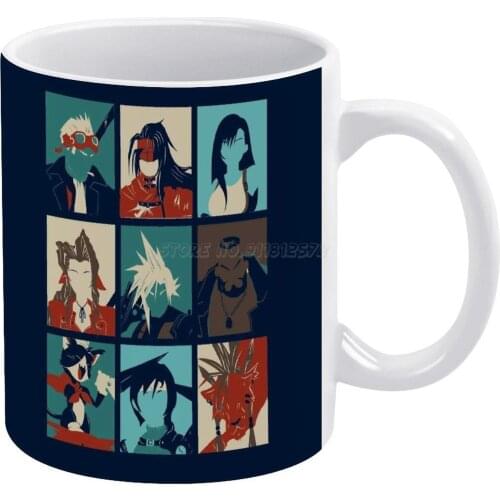 Final Pop White Mug Coffee Mug Afternoon Tea Christmas Cups Ceramic Mug 330ml for Coffee Final Fantasy 7 Ff7 Barrett Ff7 Remake
