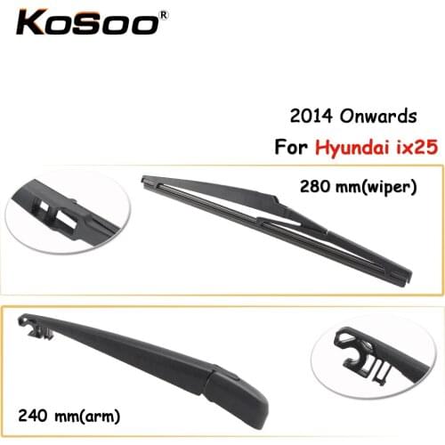 KOSOO Auto Rear Car Wiper Blade For Hyundai ix25,280mm 2014 Onwards Rear Window Windshield Wiper Blades Arm,Car Accessories
