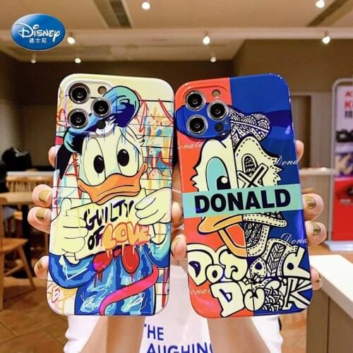 Disney Donald Duck phone case For iphone 11 Pro Max 12 XS MAX XR X 7 8 Plus case blu-ray Silicone IMD cover For iphone 12pro max