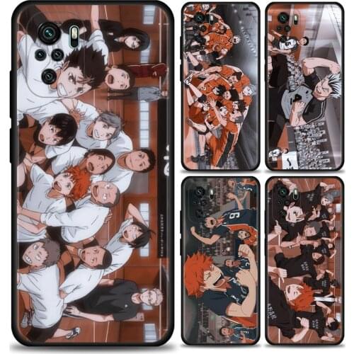 Phone Case For Xiaomi Redmi Note 9S 9 8 Pro 7 8T 8 10 9S Soft Silicone Case For Redmi 9A 8A 7A 7 Black Fundas Haikyuu