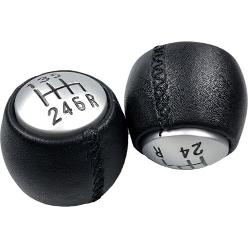 Black Leather Covered Gear Shift Knob Lever Stick Pen Shifter Head For Alfa Romeo GT 147 166 3.2 V6 Car Stylilng Accessories