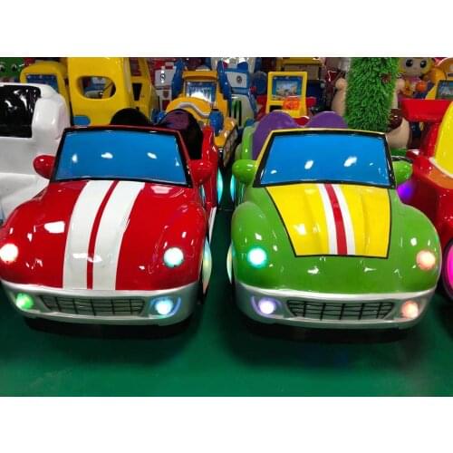 Fiberglass kiddie rides, swing machine, Green car