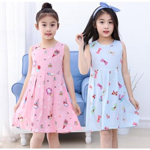 Childrens Summer Dresses 2019 New KidsSummer Cotton Dresses Baby Atmospheric Dresses Child Princess Dresses