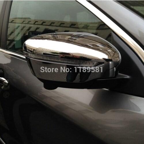 For Nissan Qashqai 2014 2015 2016 ABS Chrome Car Accessories Side Mirror Cover Trim Rear View Cap Overlay Molding Garnish
