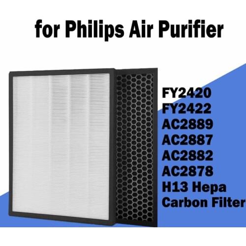 FY2420 FY2422 Activated Carbon H13 Hepa Filter for Philips Air Purifier AC2889 AC2887 AC2882 AC2878 AC3822