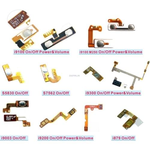 On/Off Power Volume Button Flex Cable For samsung Galaxy i9100 M250 S3 i9300 i879 S7562 S5830 i9003 i9200 Replacement Parts