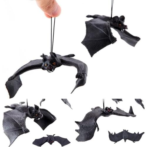 Halloween Simulation Animals Bats Trick Toy Halloween Decoration Horror House Bat Hanging Props Home Wall Window Decor Ornaments