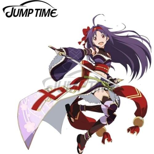 JumpTime 13 x 10.8cm For Konno Swort Art Online waifu Car Sticker Vinyl Car Wrap Decal Refrigerator Laptop Occlusion Scratch