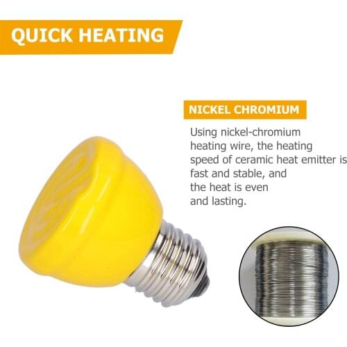 Ceramic Heat Lamp Smart Infrared LED Light Pet Brooder Hatch Chicken Piggy Dog Cat Bulb Aquarium Snake Outside Dogs Brooder