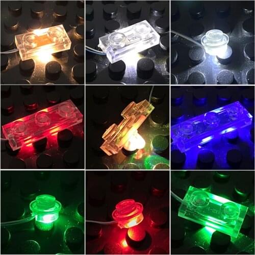 Lamp Pin port compatible with Building Block moc Accessories signal Led Light Toys high-tech City Street DIY remote control