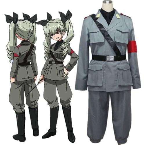 Girls und Panzer Ribbon Warrior Anzio Girls High School team Chiyomi Anzai Anchovy Uniform Outfit Anime Manga Cosplay Costume