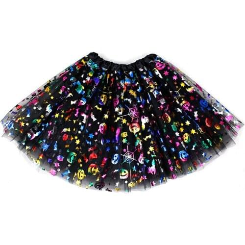 Halloween Baby Girls LED Light pettiskirt Tutu Skirt Pumpkin Print Toddler Kids Clothes Little Girl Birthday Christmas Pleated