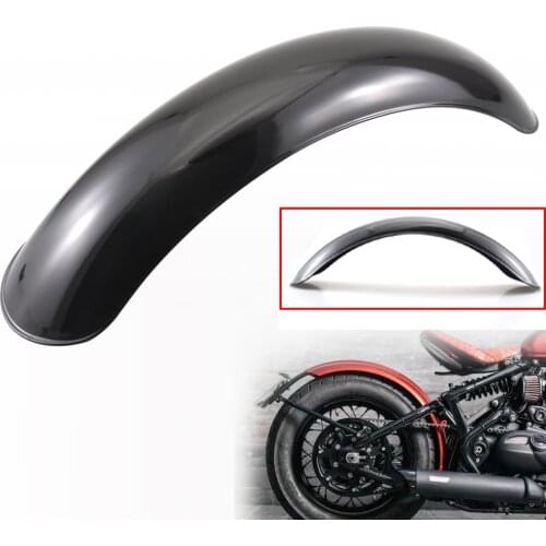 Motorcycle Retro Rear Fender Mudguard Cover For Vintage Harley Bobber Cafe Racer Mud Flap Splash Guard Glossy Black