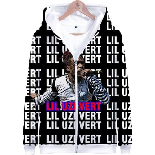 3D print Hiphop Rapper Singer LIL UZI VERT Women/Men Hoodies Sweatshirts Streetwear Hip Hop Hooded Zipper Jacket Sportswear