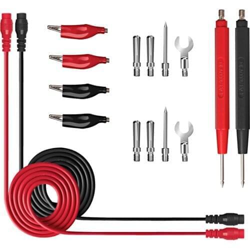 16Pcs Multifunctional Digital Test Lead Set Super Sharp Tips Silicone Test Lines Electronic Test Probe Kit