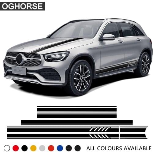 Edition 1 Styling Stripes Decal Car Door Side Skirt Hood to Rear Kit for Mercedes Benz GLC Class X253 Coupe C253 AMG Accessories