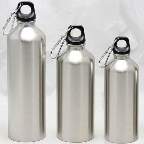 New Sliver Aluminum Water Bottles Flask Double Wall Vacuum Insulated Bottle Sports Travel Climbing Hiking Water Bottles
