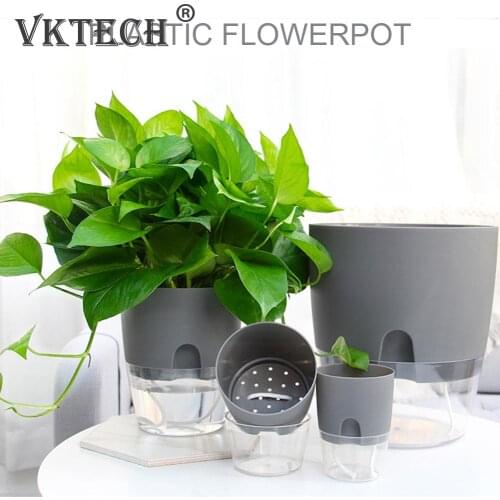 Hanging Plastic Wall Planter Basket Self Watering Plant Flower Pot Vase Water Container Plastic Flower Planter Stand