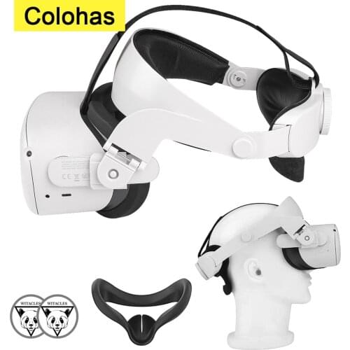 Head Strap For Oculus Quest 2 Accessories + Eye Mask Cover For Oculus Quest 2 Halo Strap Virtual Reality Supporting Forcesupport