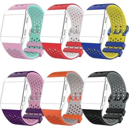 Sport Silicone WatchBands for Fitbit Ionic Breathable Smart Watch Band Wristband Watch Band Bracelet Accessories