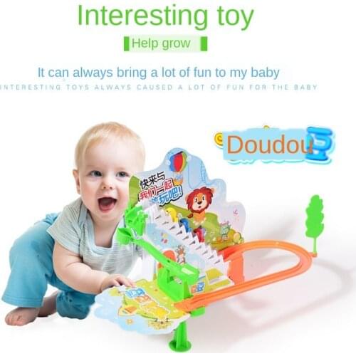 Track Toys,happy Peas Climb Stairs, Electric Music Track Toys 2-4 Years Assembly Plastic N025