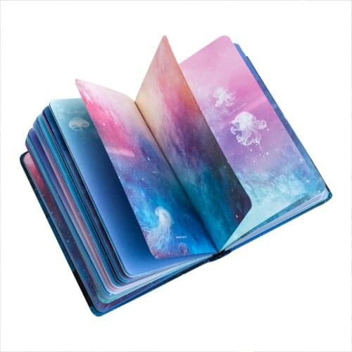 1pc Creative Blue Jellyfish Notebook A5 Color Illustration Inside Papers Journal Hardcover Scrapbook Student Stationery Gifts