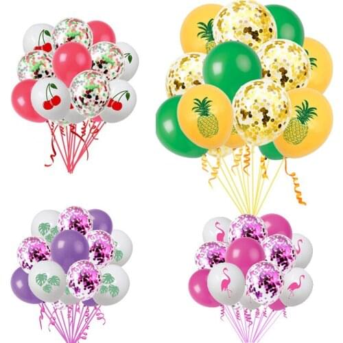 15pcs/lot 12 Inch Summer Latex Balloons Fruit pattern birthday decoration party balloon Set Bar Party Mall Decoration Supplier