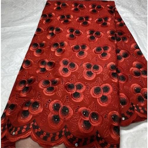 2021 Latest Nigerian Cotton Lace Fabric African Swiss Voile Lace High Quality Swiss Voile Lace In Switzerland Dubai Lace 5yards