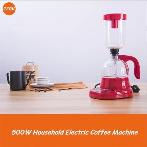 Siphon Coffee Pot Coffee Cooking Machine Set Electric Glass Coffee Machine 2 Colors Coffee Maker Red And Black