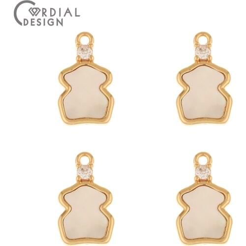 Cordial Design 30Pcs Jewelry Accessories/CZ Charms/Natural Shell/DIY Making/Hand Made/Jewelry Findings & Components/Pendant