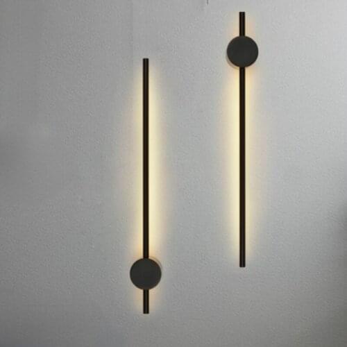 Modern Minimalist Led Wall Lamp Design Strip Bedside Wall Light Living Room Bedroom Room Line Wall Light Wall Led Candlle Lights