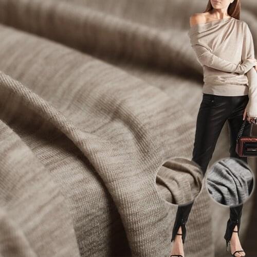 White Waxberry Japanese Mix-colour Knitted Wool Fabrics Garment Materials Autumn Women T-shirt DIY Sewing Cloth Freeshipping