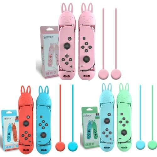 Cordless Skip Jump Rope Challenge Game Skipping Jumping Handle Hand Grip Strap For Nintend Switch NS Joy-Con Controller Holder