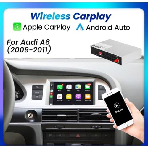 Wireless Apple CarPlay Siri Voice Control For Audi A6 C6 2009~2011 MMI 3G Car Multimedia Player GPS Navigation BT Android Auto