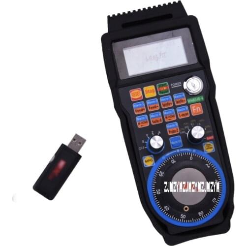 Wireless Mach3 MPG Pendant Handwheel for CNC Mac.Mach 3, 4 axis USB handheld unit Industrial remote control