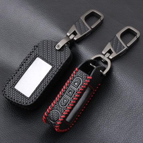 Carbon Fiber Style A93 Leather Key Case for Starline A93 A63 A39 A36 Two Way Car Alarm LCD Remote Control Keychain Fob Cover