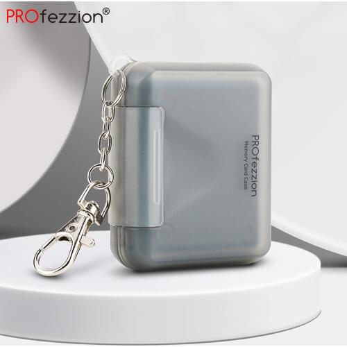 4 Slots SD Card Case Soft Interior Pad Fit Perfectly Anti-shock Memory Card Organizer Wallet Box with Carabiner for SD/SDHC/SDXC