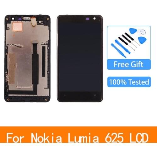 For Nokia Lumia 625 RM-941 RM-943 LCD Display and Touch Screen Digitizer Assembly With frame