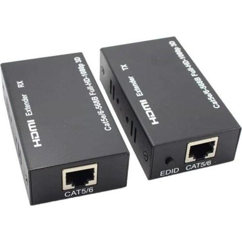 HDMI-compatible Extender Cat5e Cat 6 Ethernet IP TCP signal HDMI to Lan Converter 1080p 3D HDMI Transmitter Receiver TX RX 60M