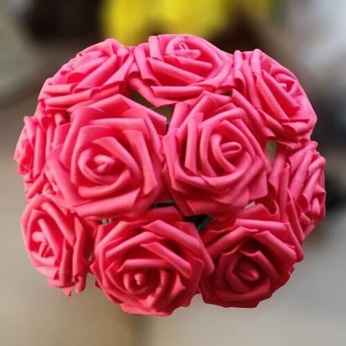 10PCS/lot PE Simulation Mini Rose Artificial flower Artifical Foam Wedding Bouquet Rose Flowers Home Decoration