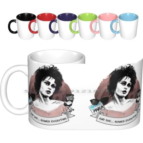 Marla Singer ( Fight Club ) Ceramic Mugs Coffee Cups Milk Tea Mug Goth Gothic Marla Singer Marla Dark Bad Girls Weird Satan
